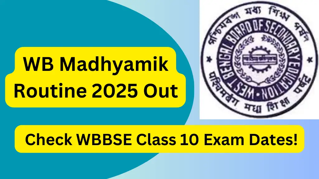 WB Madhyamik Routine 2025 Out