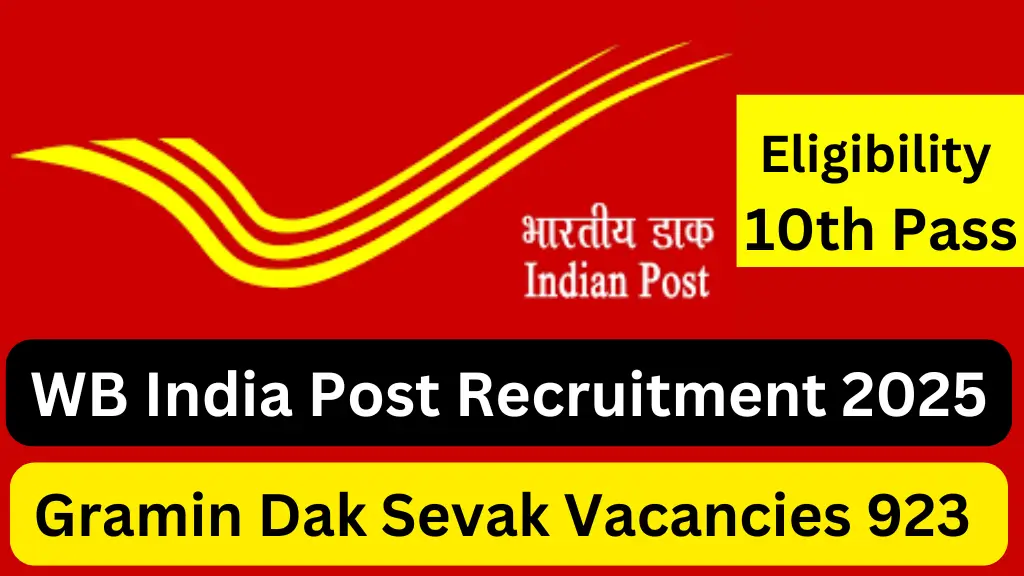 WB Circle 923 Gramin Dak Sevak (GDS) Vacancy Online Form 2025 – Apply Now!