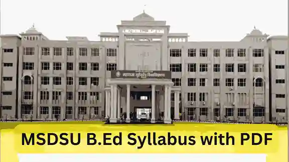 MSDSU B.Ed Syllabus
